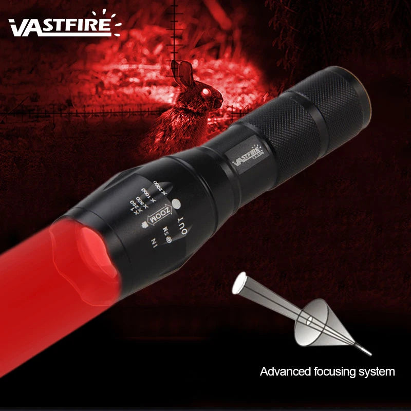 5000LM Green/Red/White Light Hunting Flashlight Tactical LED Torch +Remote Pressure Switch
