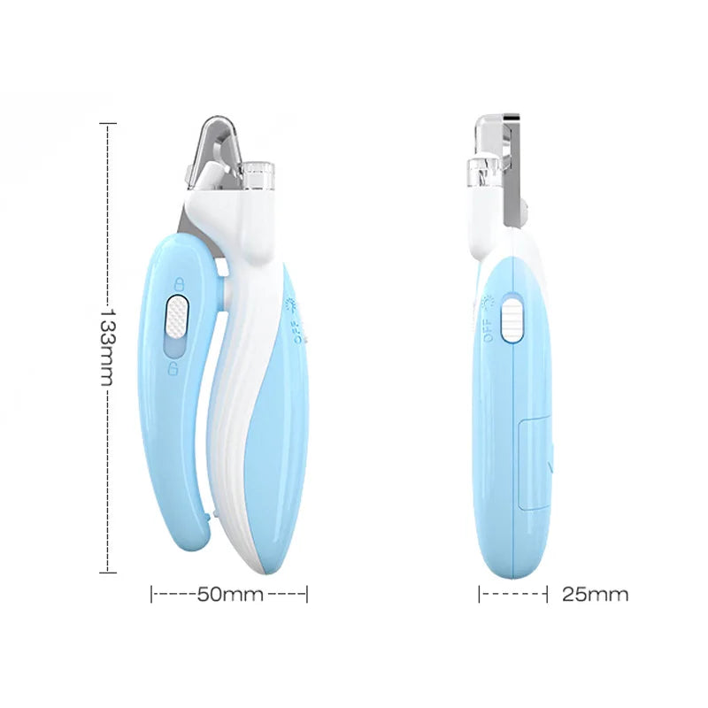 Professional Pet Nail Clippers LED Light Pet Claw Grooming Scissors for Dogs Cats Small Animals