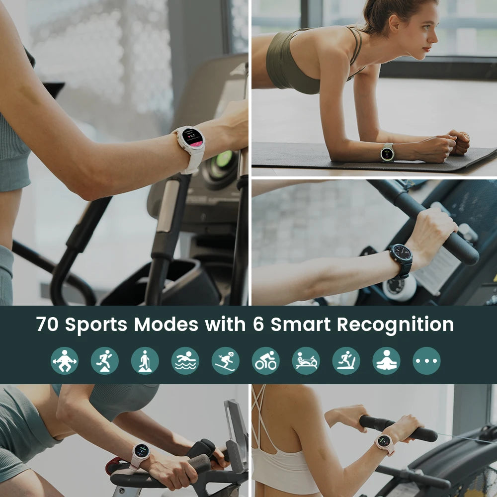 2024 KOSPET TANK S1 Smartwatch Women AMOLED AOD 5ATM Waterproof Smartwatches Bluetooth
